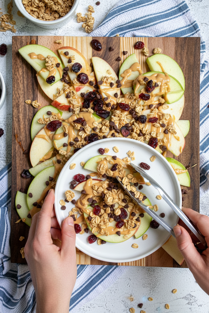 Easy & Healthy Apple Nachos - The Schmidty Wife