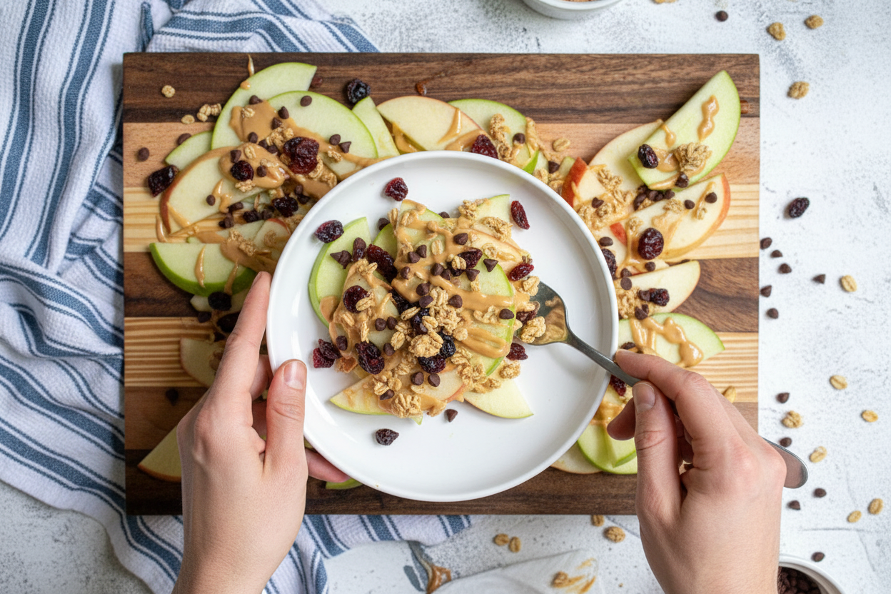 Easy & Healthy Apple Nachos - The Schmidty Wife