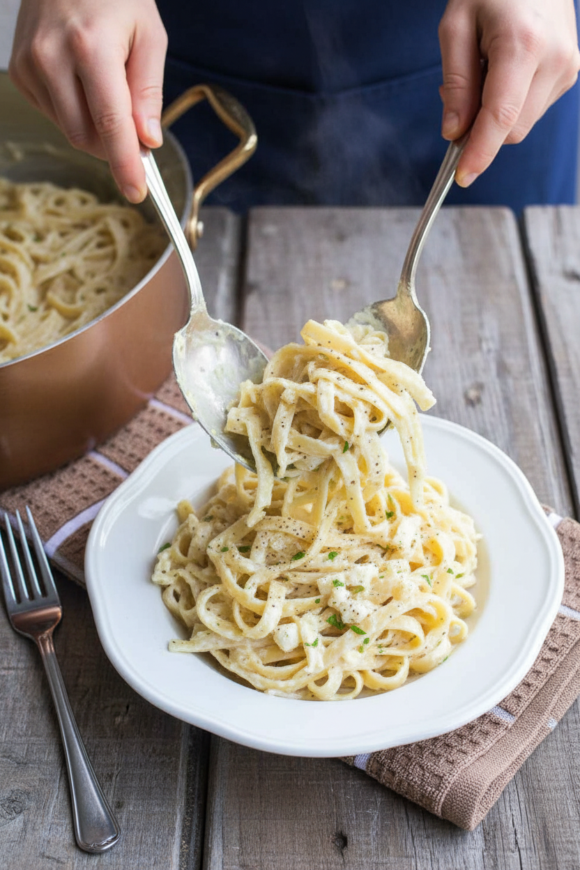 Easy Homemade Fettuccine Alfredo
