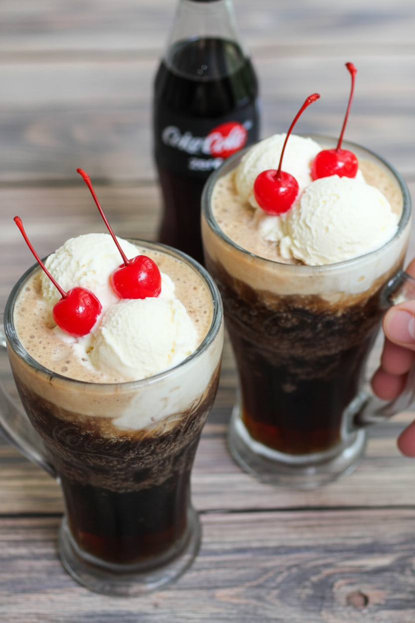 Simple Ice Cream Coke Floats Recipe