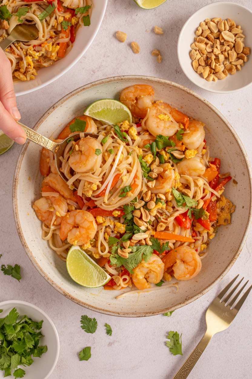 Homemade Shrimp Pad Thai Recipe - The Schmidty Wife