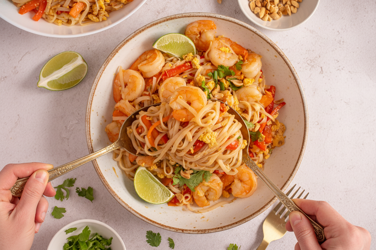 Easy Homemade Shrimp Pad Thai Recipe