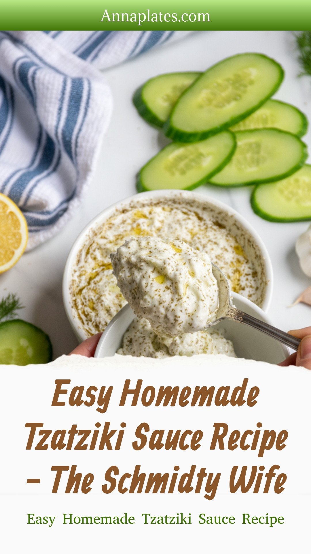 Easy Homemade Tzatziki Sauce Recipe - The Schmidty Wife