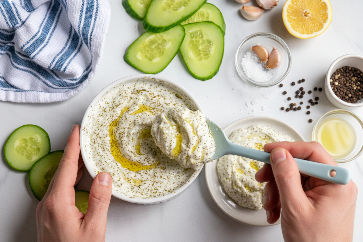 Easy Homemade Tzatziki Sauce Recipe - The Schmidty Wife