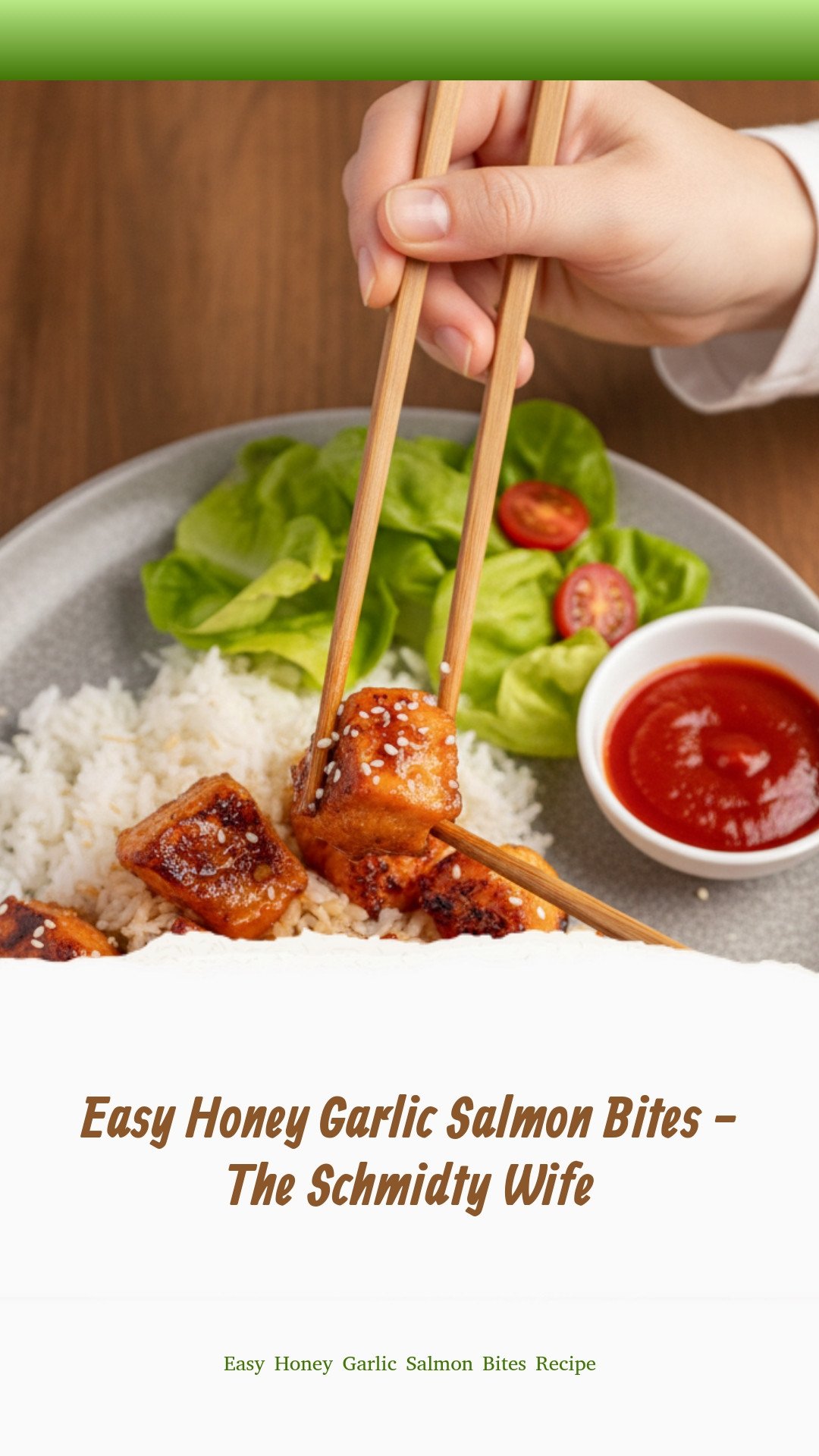 Easy Honey Garlic Salmon Bites - The Schmidty Wife