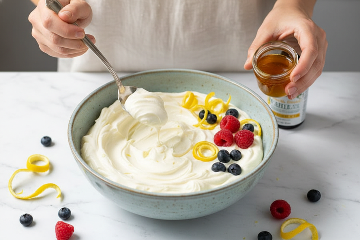 Easy Lemon Whipped Greek Yogurt Recipe – The Schmidty Wife: Easy Lemon Whipped Greek Yogurt Recipe