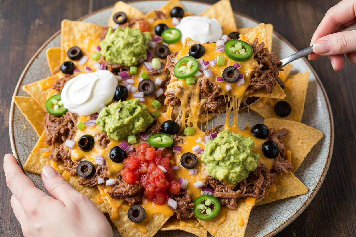 Easy Loaded Beef Nachos