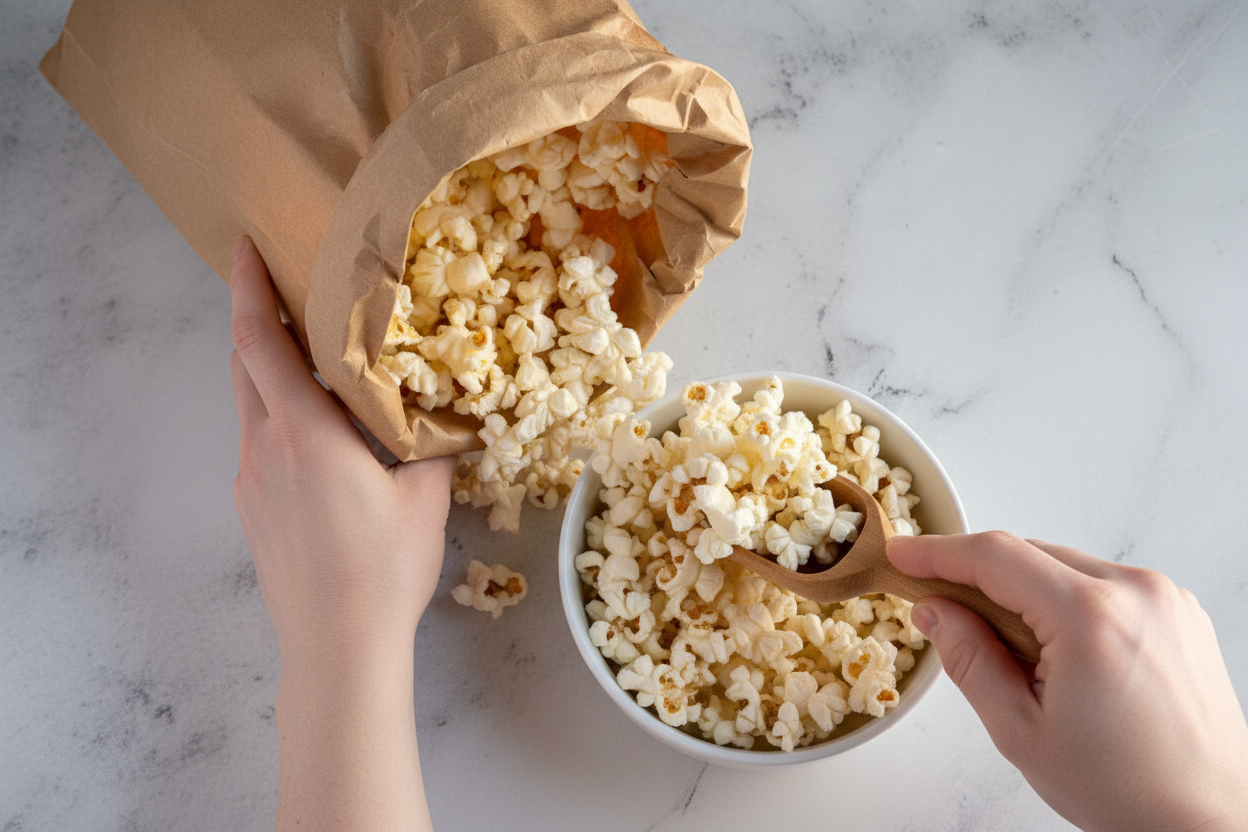 Easy Paper Bag Microwave Popcorn - The Schmidty Wife