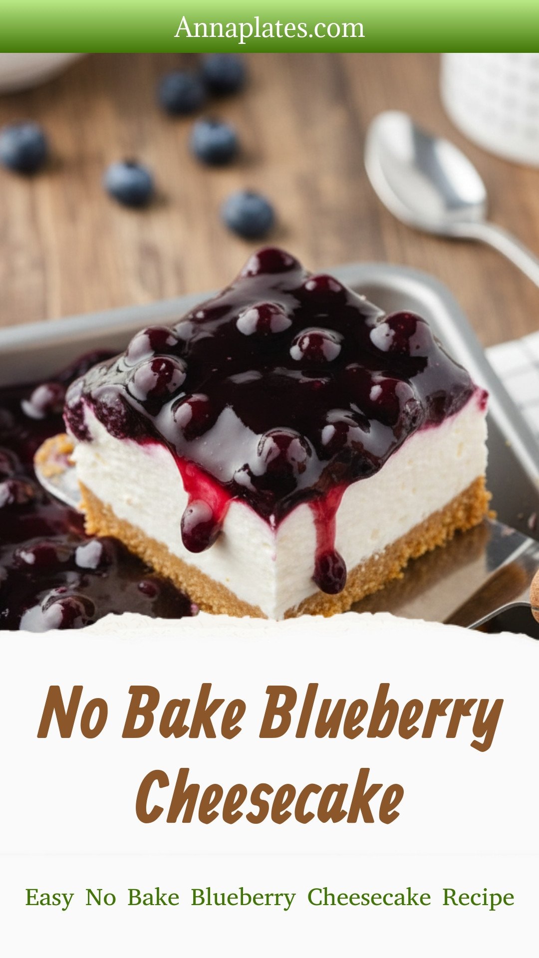 No Bake Blueberry Cheesecake