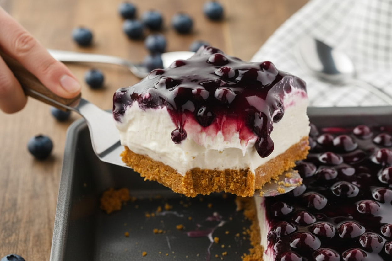 No Bake Blueberry Cheesecake