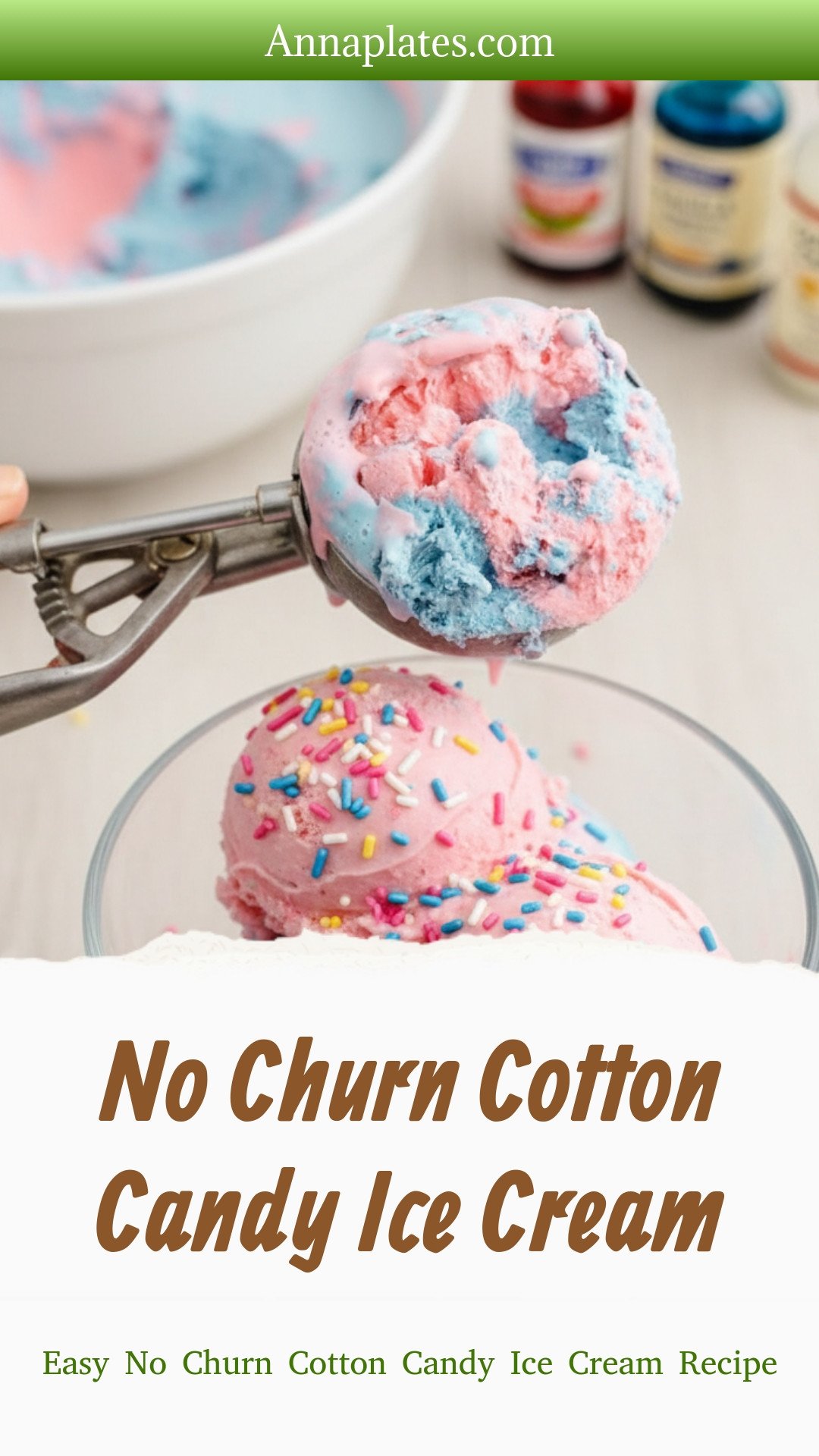 No Churn Cotton Candy Ice Cream