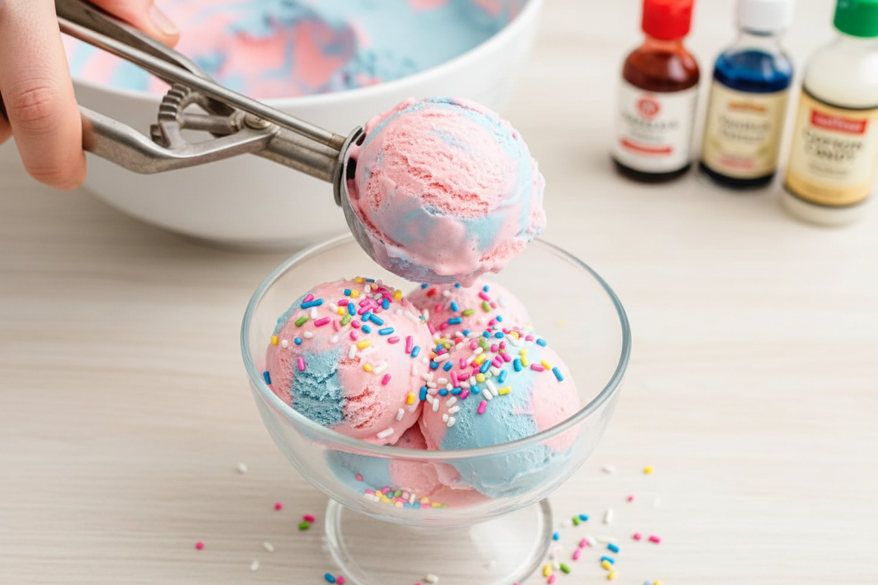 Easy No Churn Cotton Candy Ice Cream Recipe