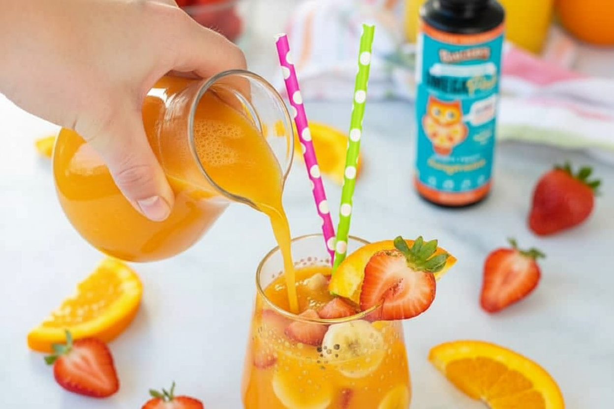 Easy Orange Juice Mocktail for Kids - The Schmidty Wife