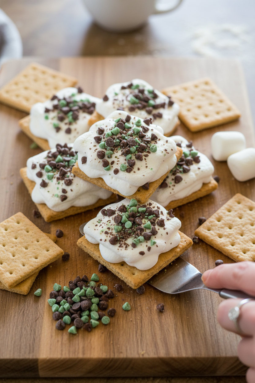Easy Peppermint S'mores Cookies
