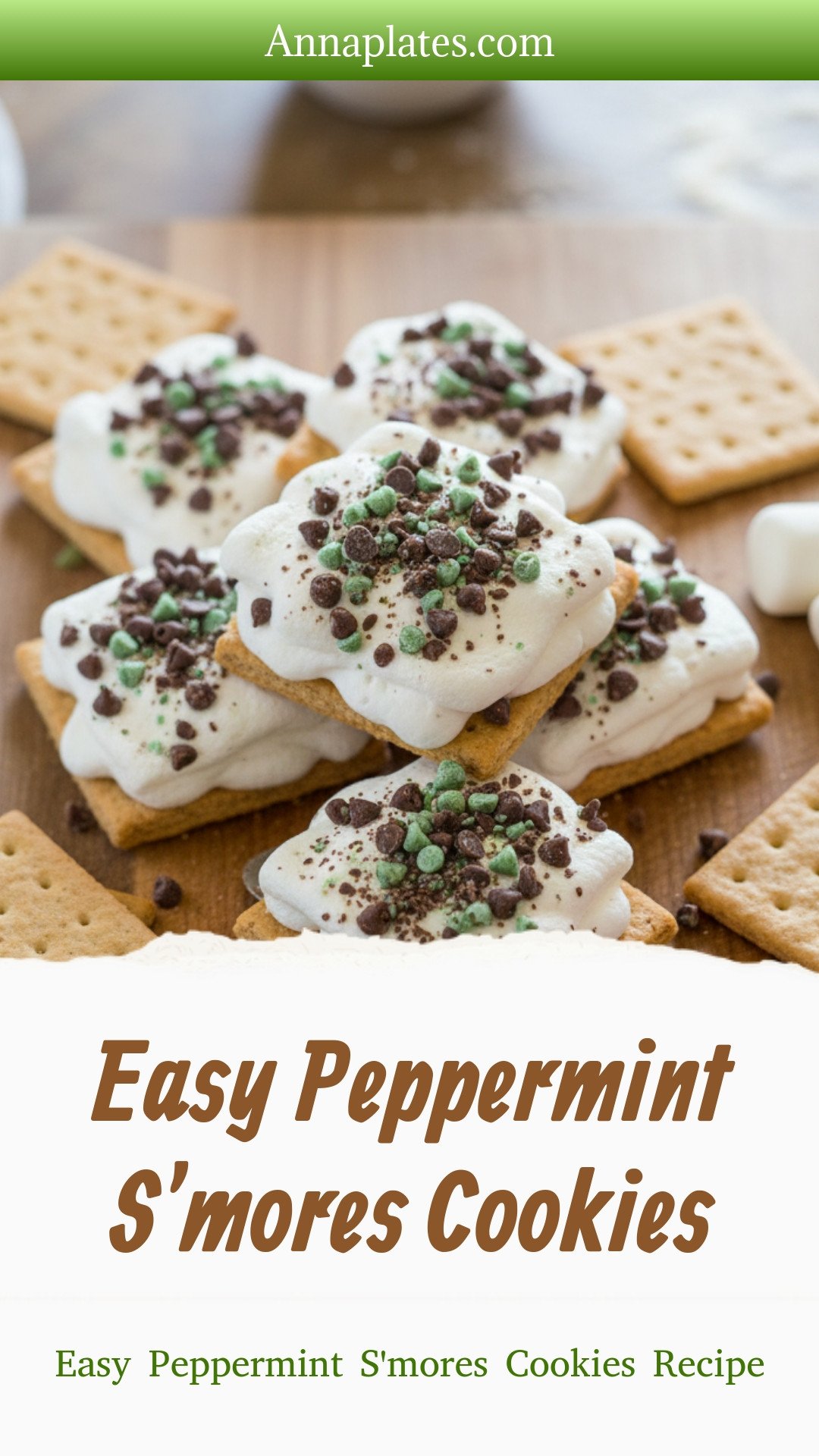 Easy Peppermint S'mores Cookies