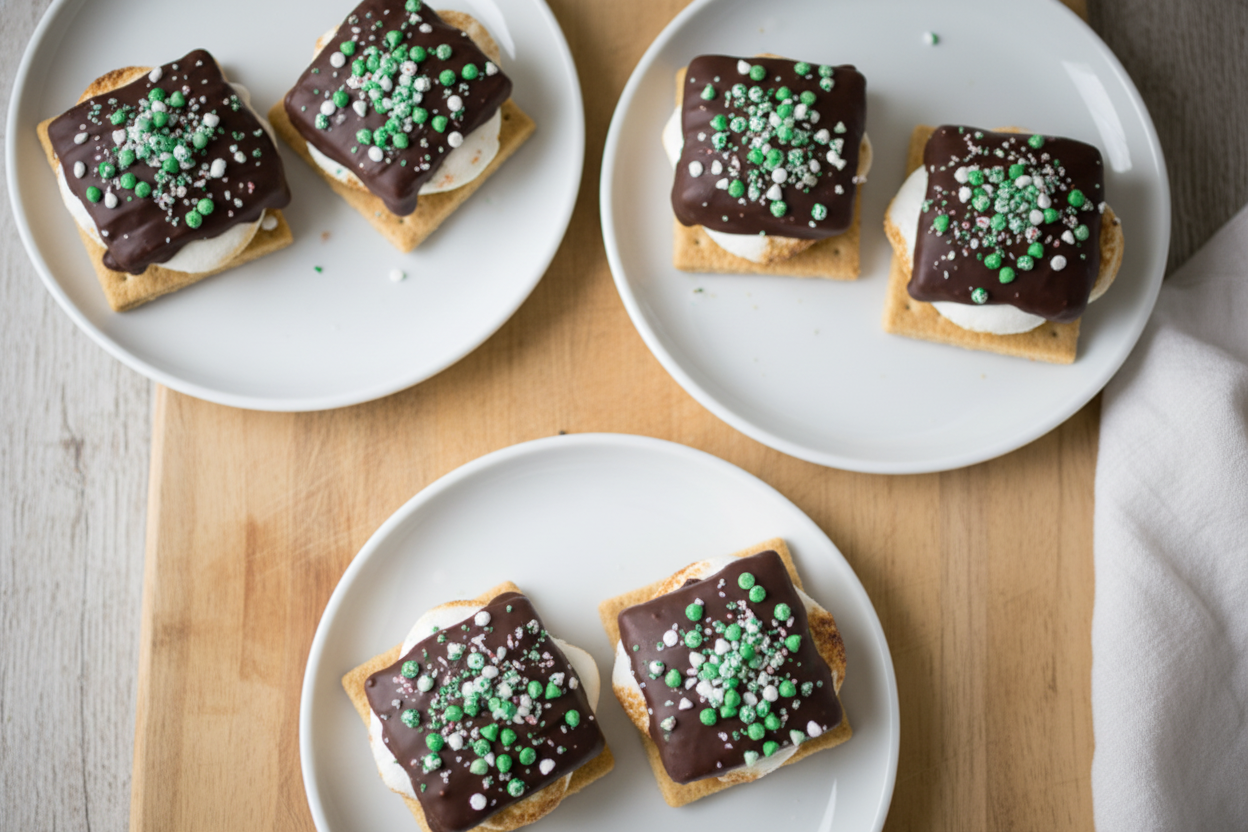 Easy Peppermint S'mores Cookies