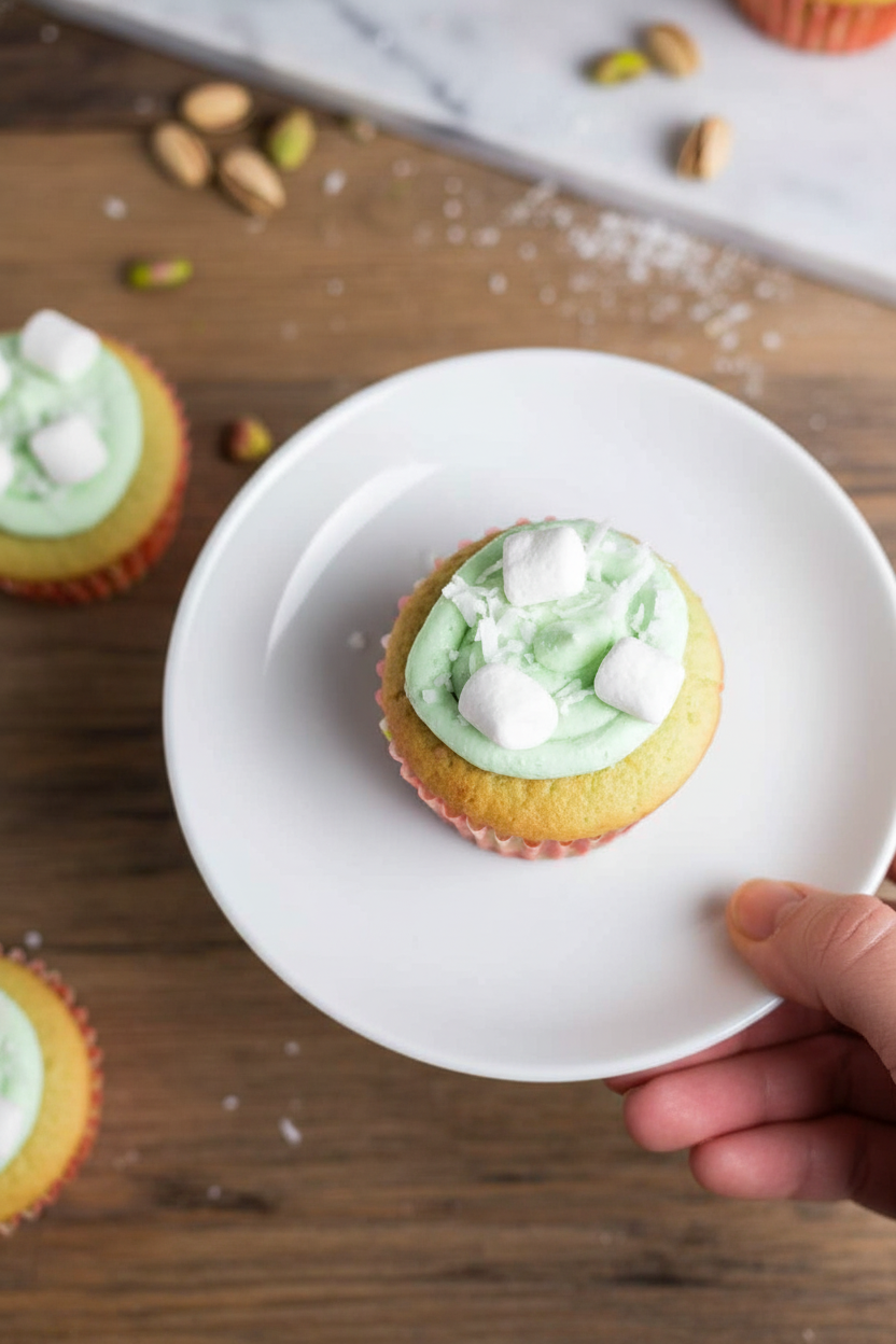 Easy Pistachio Cupcakes with Pistachio Frosting