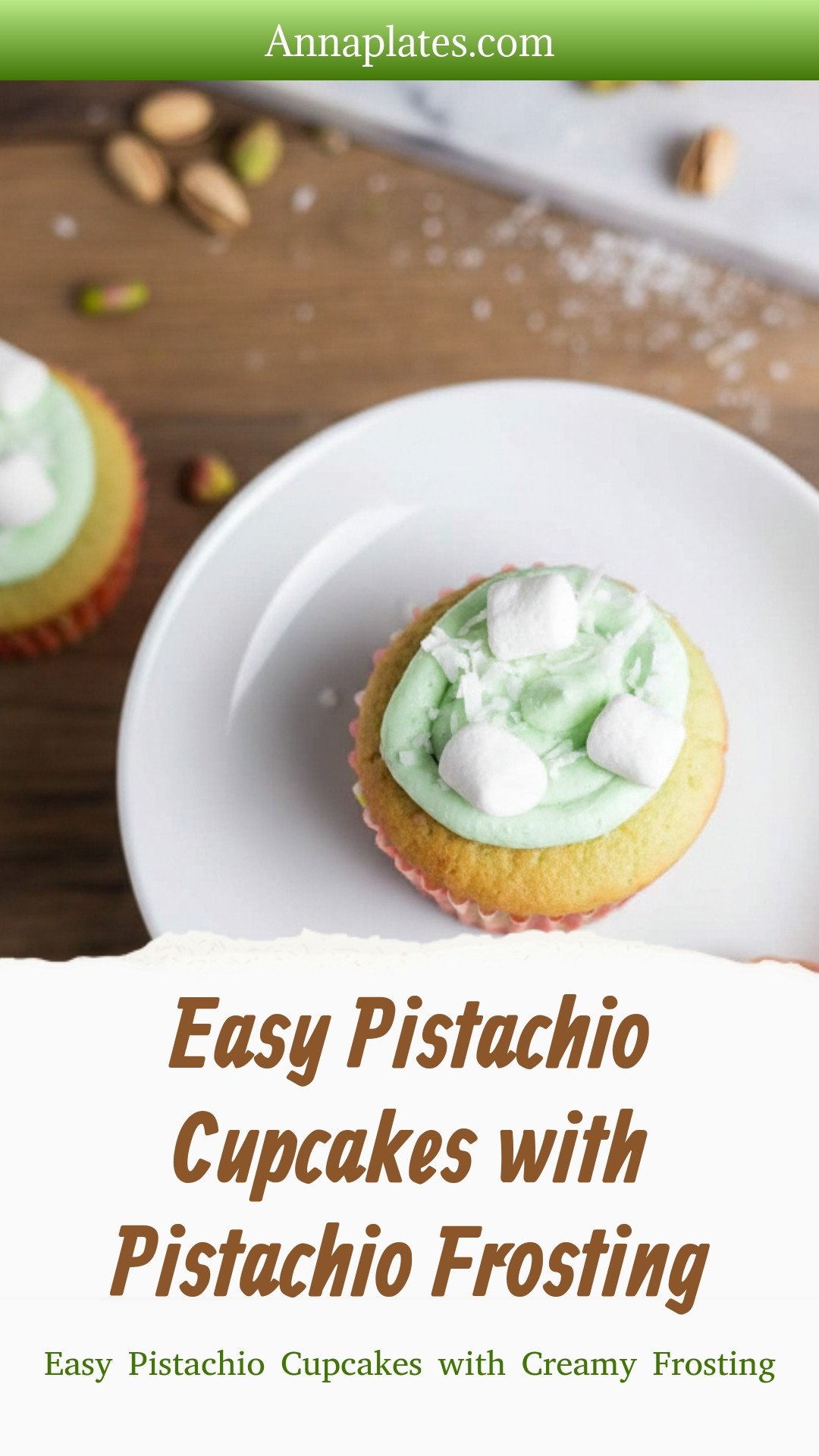 Easy Pistachio Cupcakes with Pistachio Frosting
