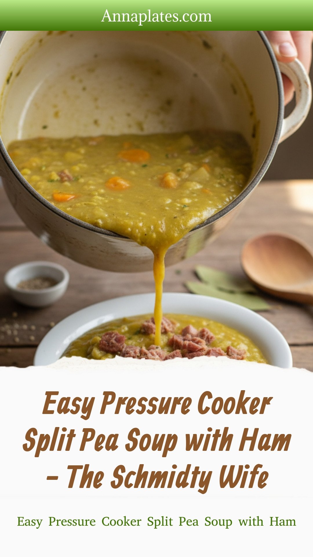 Easy Pressure Cooker Split Pea Soup with Ham - The Schmidty Wife