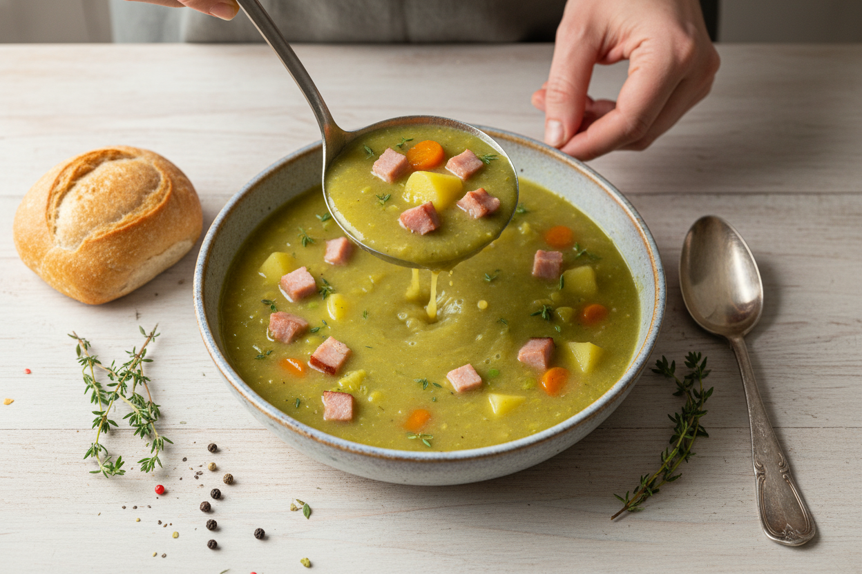 Easy Pressure Cooker Split Pea Soup with Ham - The Schmidty Wife
