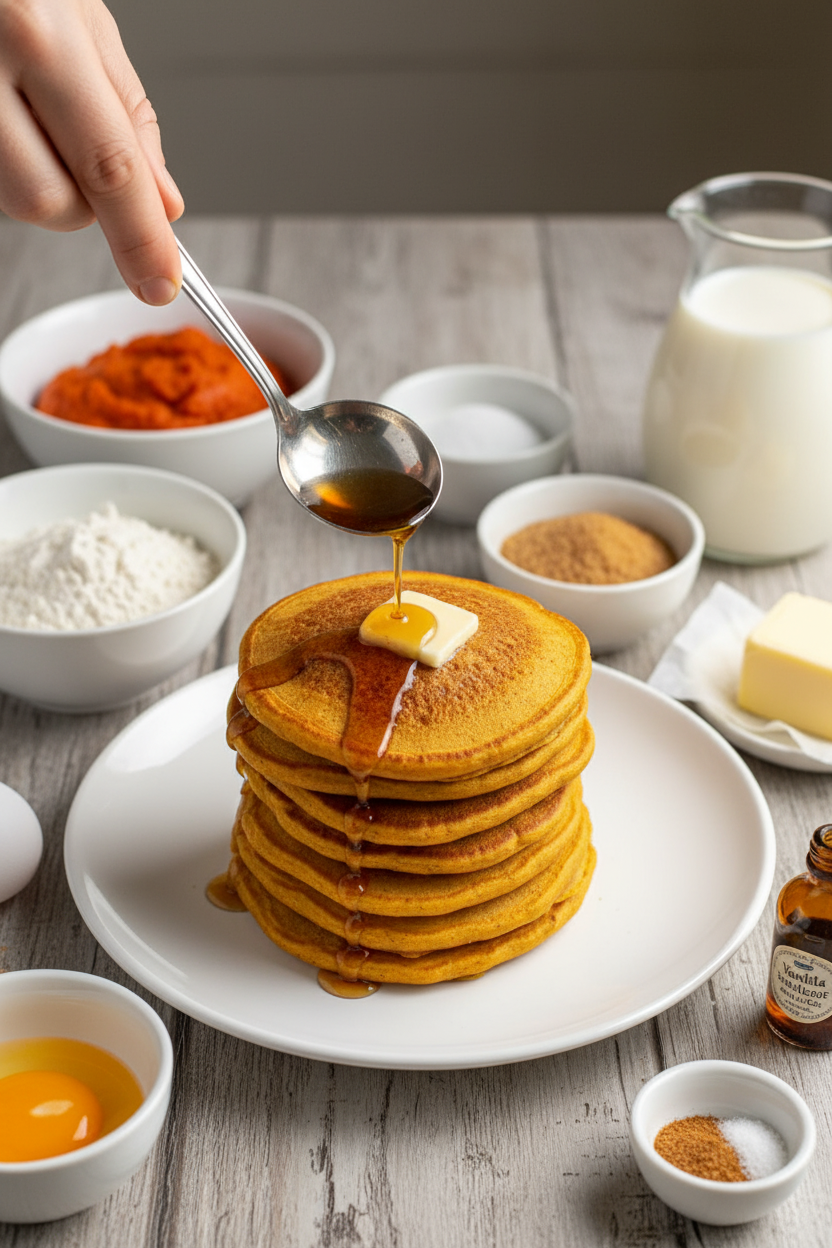 The BEST Easy Pumpkin Pancakes Recipe - The Schmidty Wife