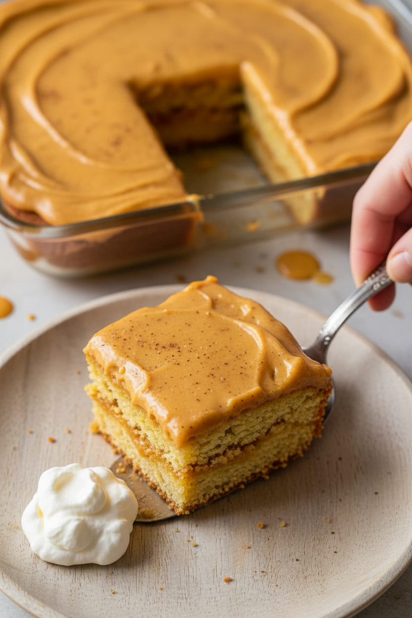Pumpkin Spice Poke Cake
