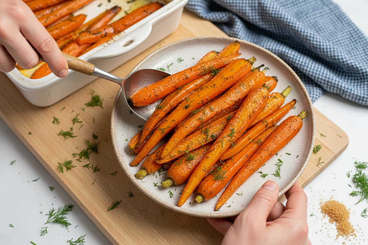Easy Roasted Carrots with Dill - The Schmidty Wife