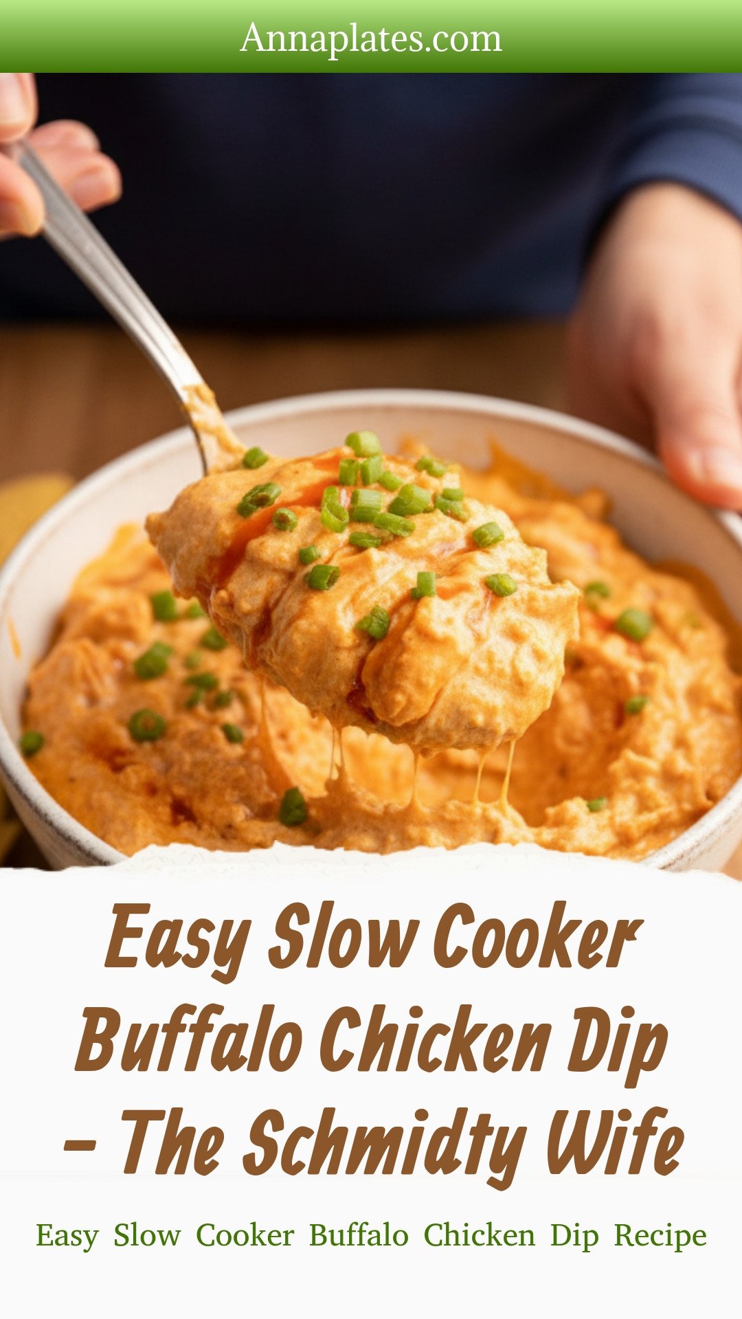 Easy Slow Cooker Buffalo Chicken Dip - The Schmidty Wife