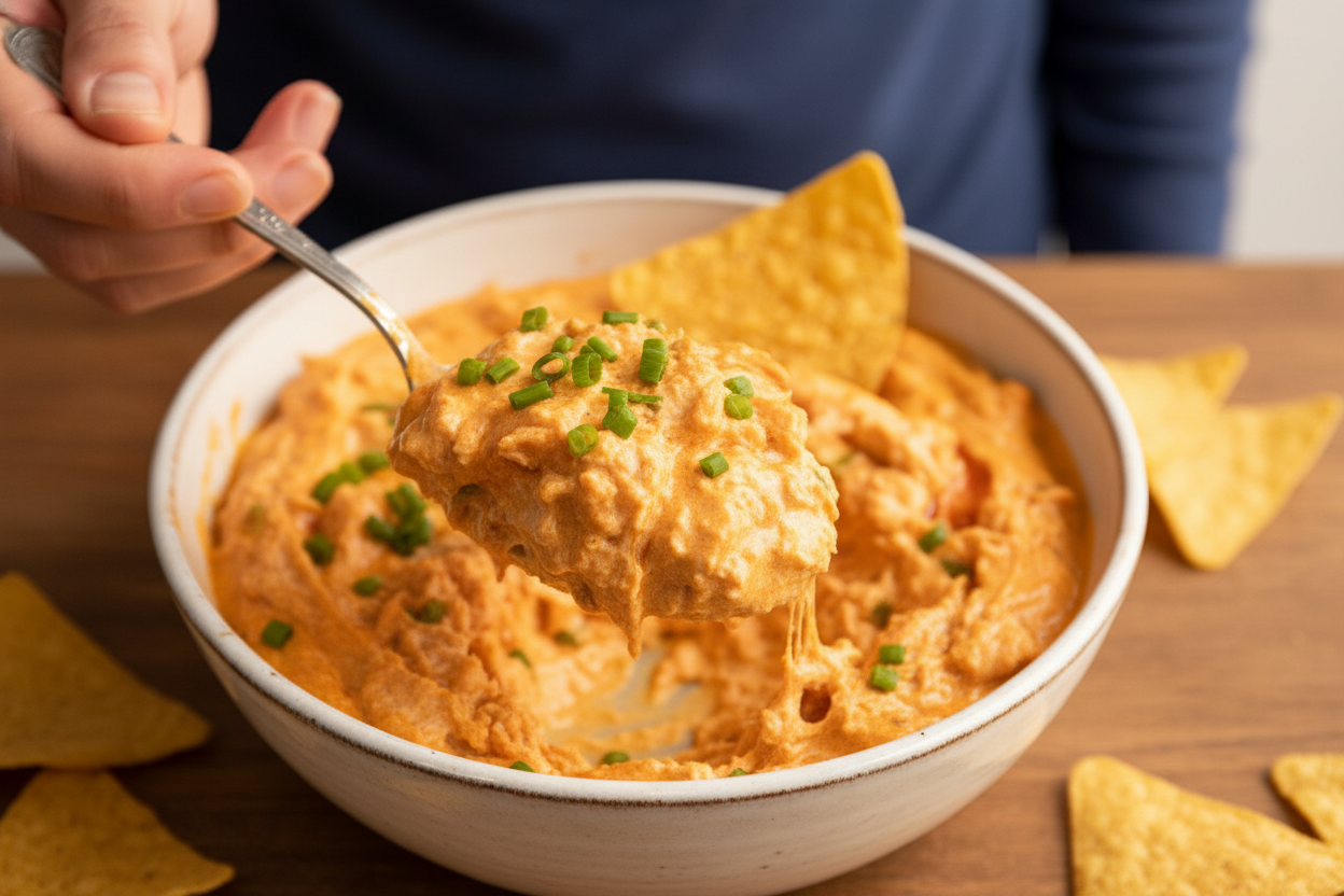 Easy Slow Cooker Buffalo Chicken Dip - The Schmidty Wife