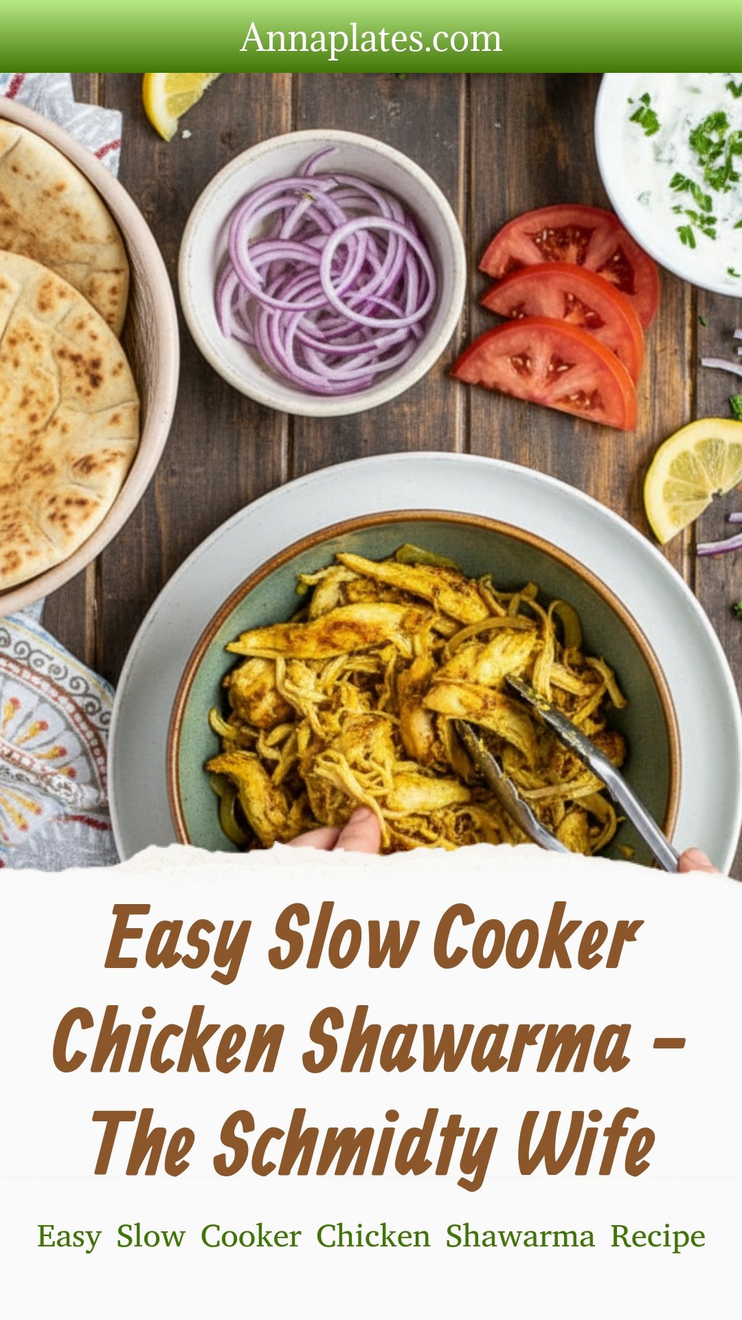 Easy Slow Cooker Chicken Shawarma - The Schmidty Wife