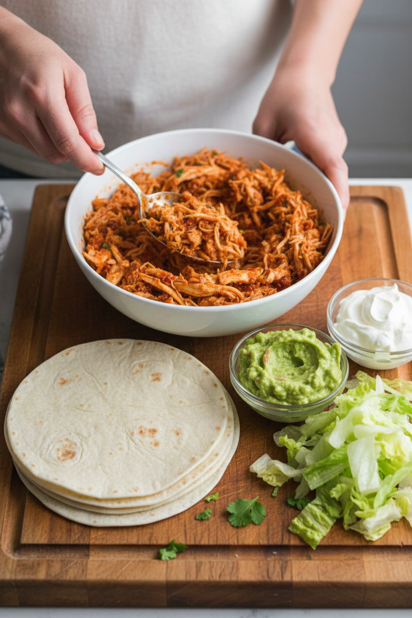 Easy Slow Cooker Chicken Tacos