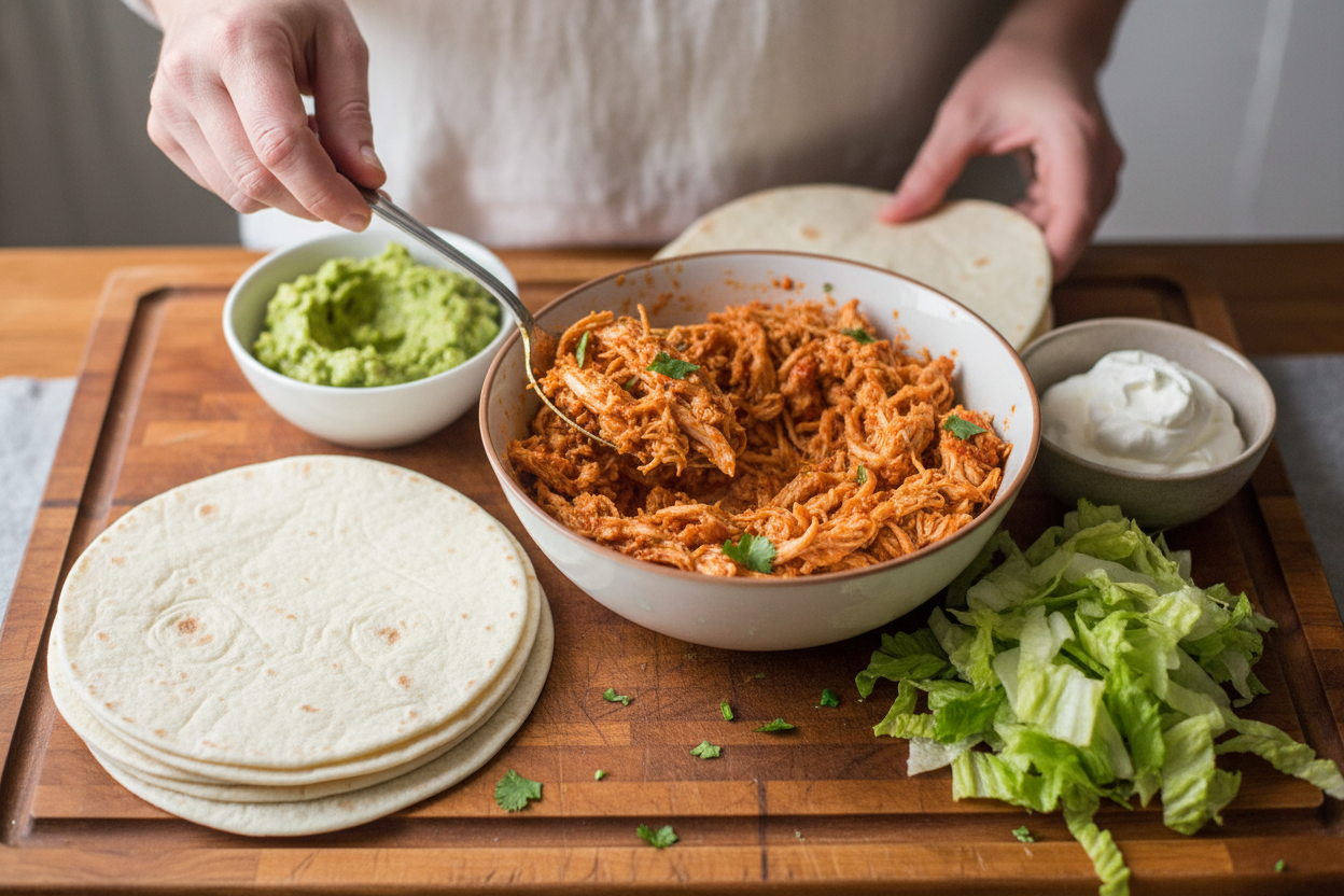 Easy Slow Cooker Chicken Tacos Recipe