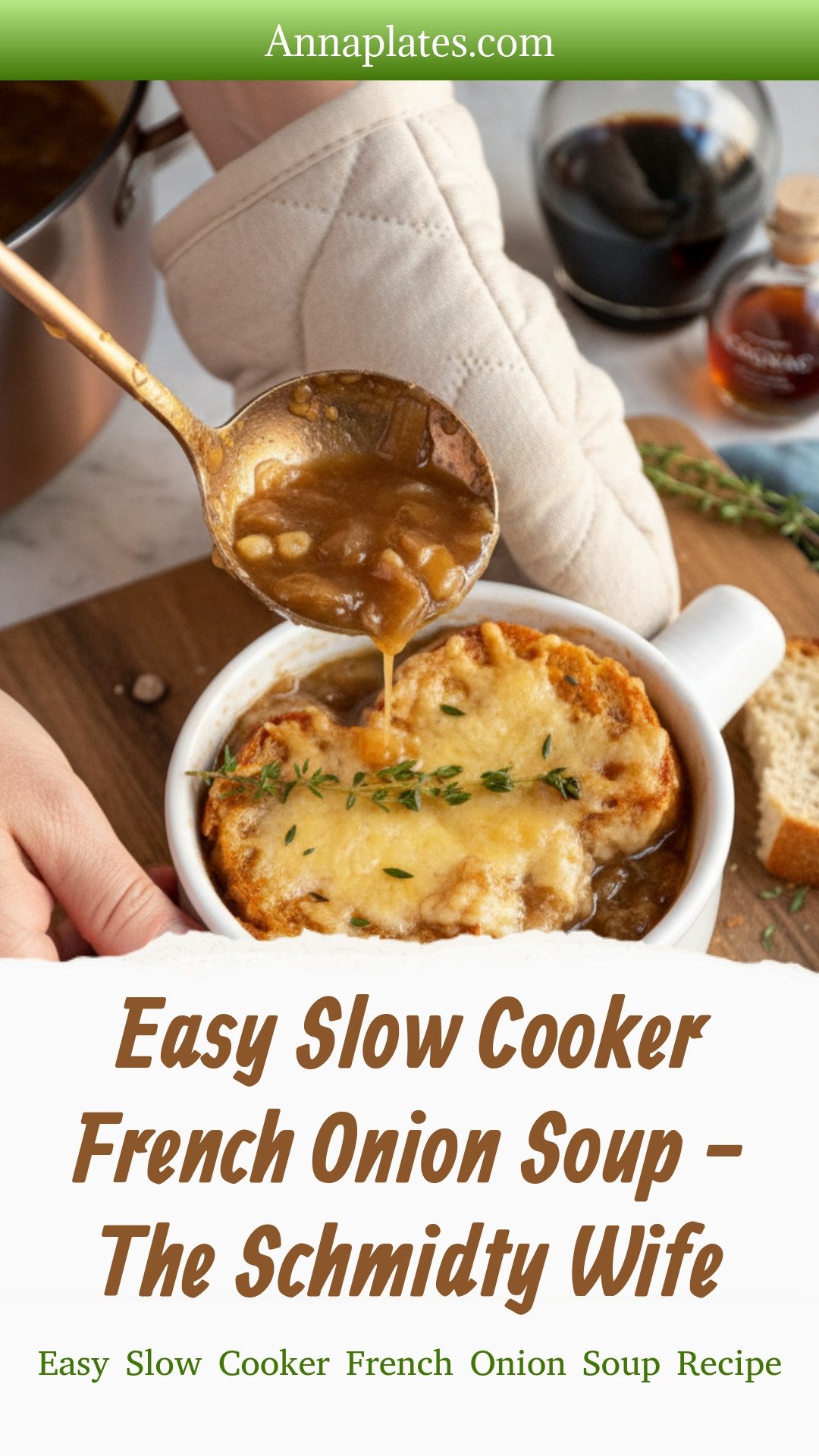 Easy Slow Cooker French Onion Soup - The Schmidty Wife