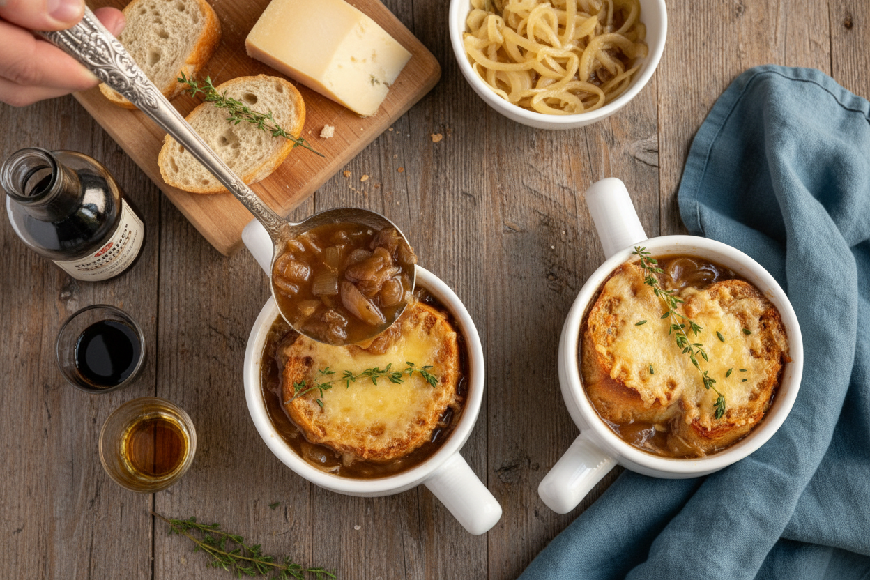 Easy Slow Cooker French Onion Soup – The Schmidty Wife: Easy Slow Cooker French Onion Soup Recipe
