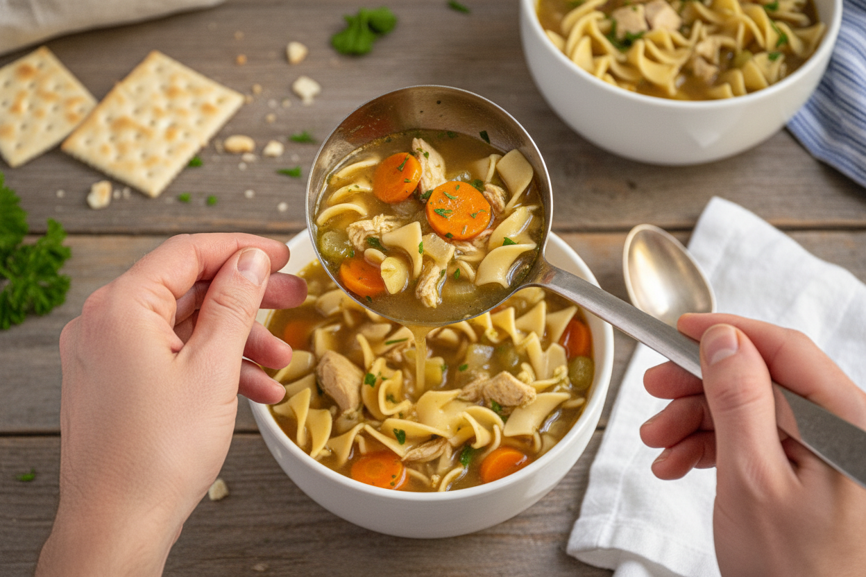 Easy Stovetop Chicken Noodle Soup - The Schmidty Wife