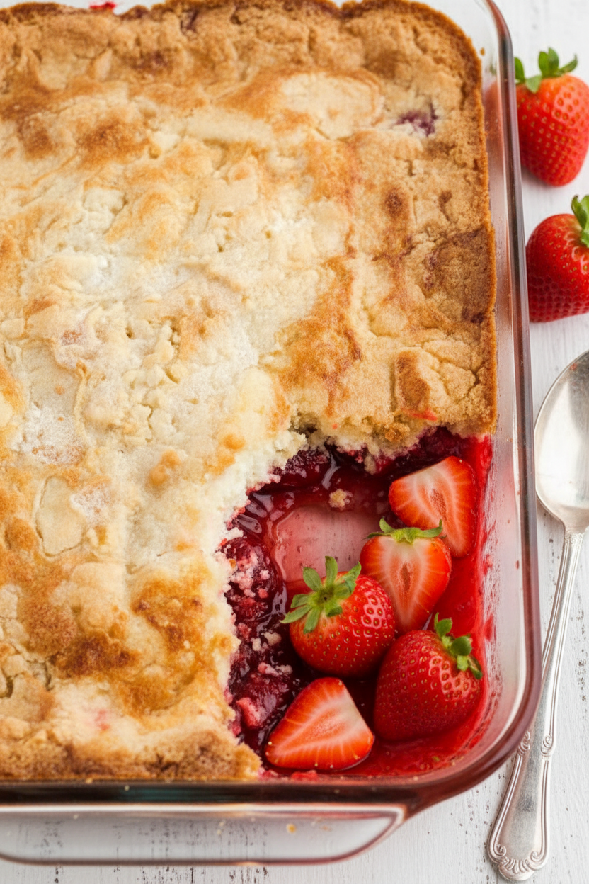 Strawberry Dump Cake