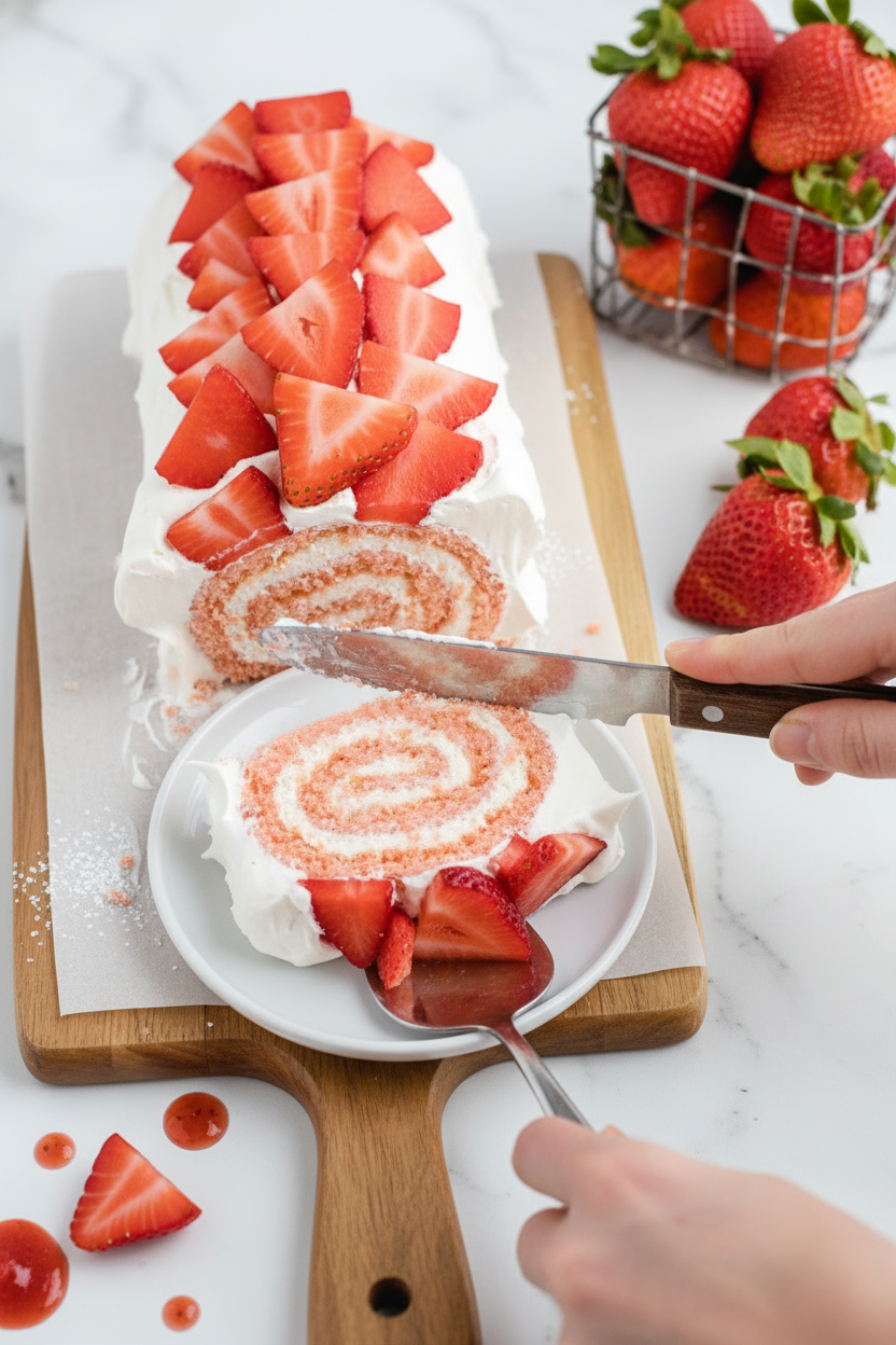 Strawberry Roll Cake