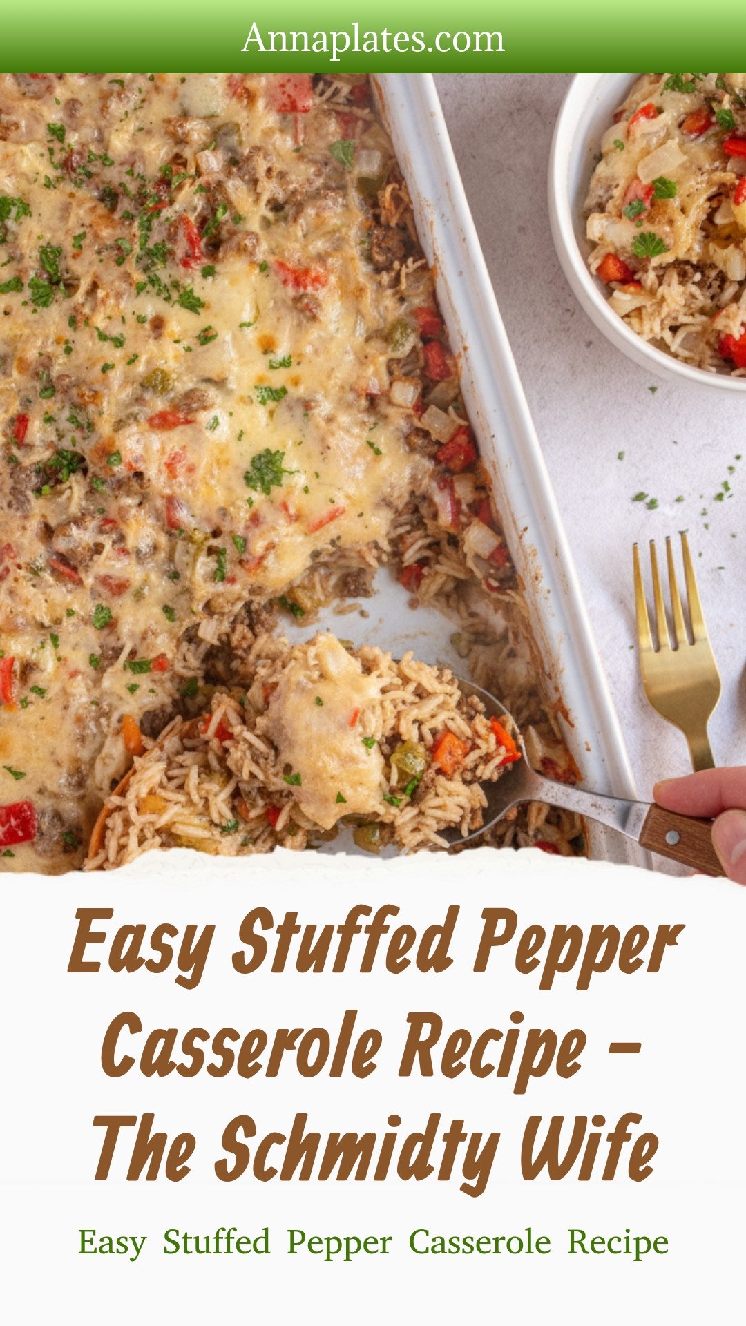 Easy Stuffed Pepper Casserole Recipe - The Schmidty Wife