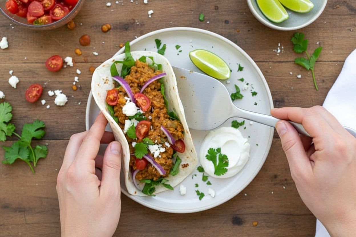 Easy Vegetarian Red Lentil Tacos - The Schmidty Wife