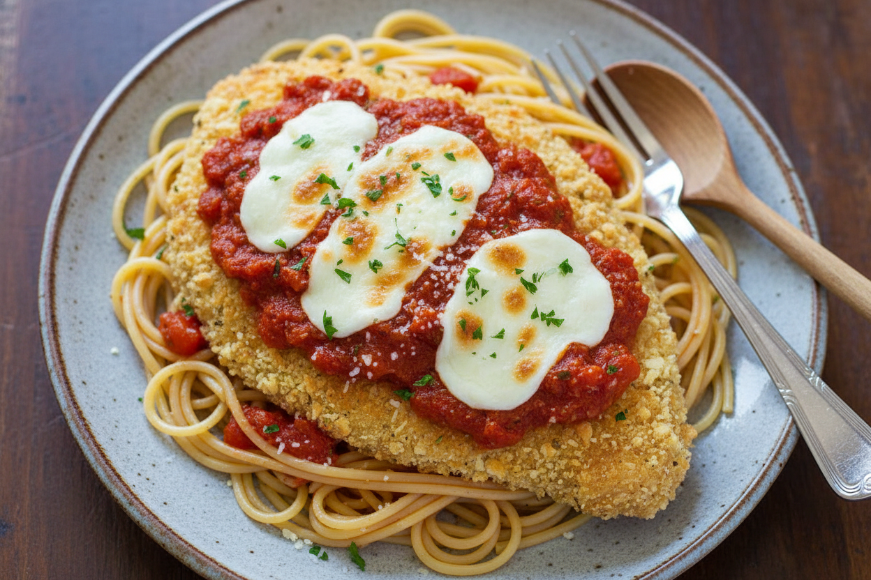 Easy Weeknight Garlic Chicken Parmesan