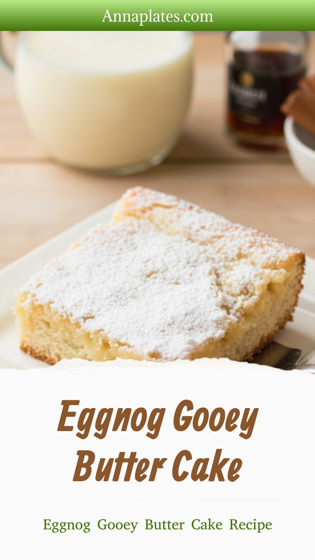 Eggnog Gooey Butter Cake