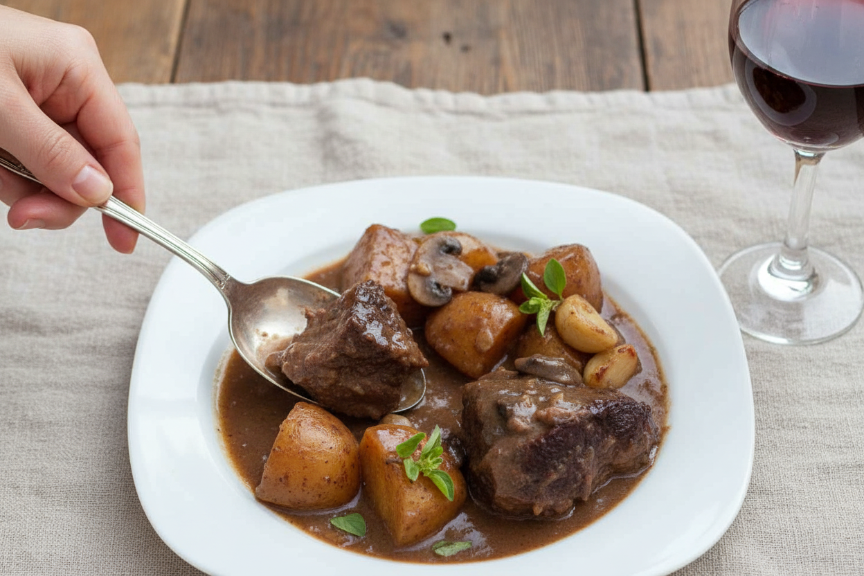 Elegant Pot Roast with a Glass of Wine #SundaySupper