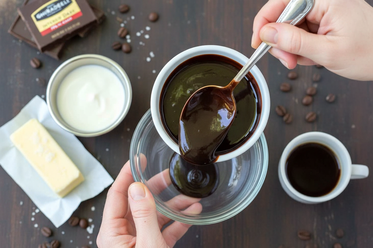 Fast Easy Mocha Fudge Sauce