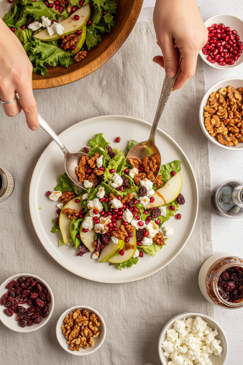 Festive Winter Salad with Candied Walnuts - The Schmidty Wife