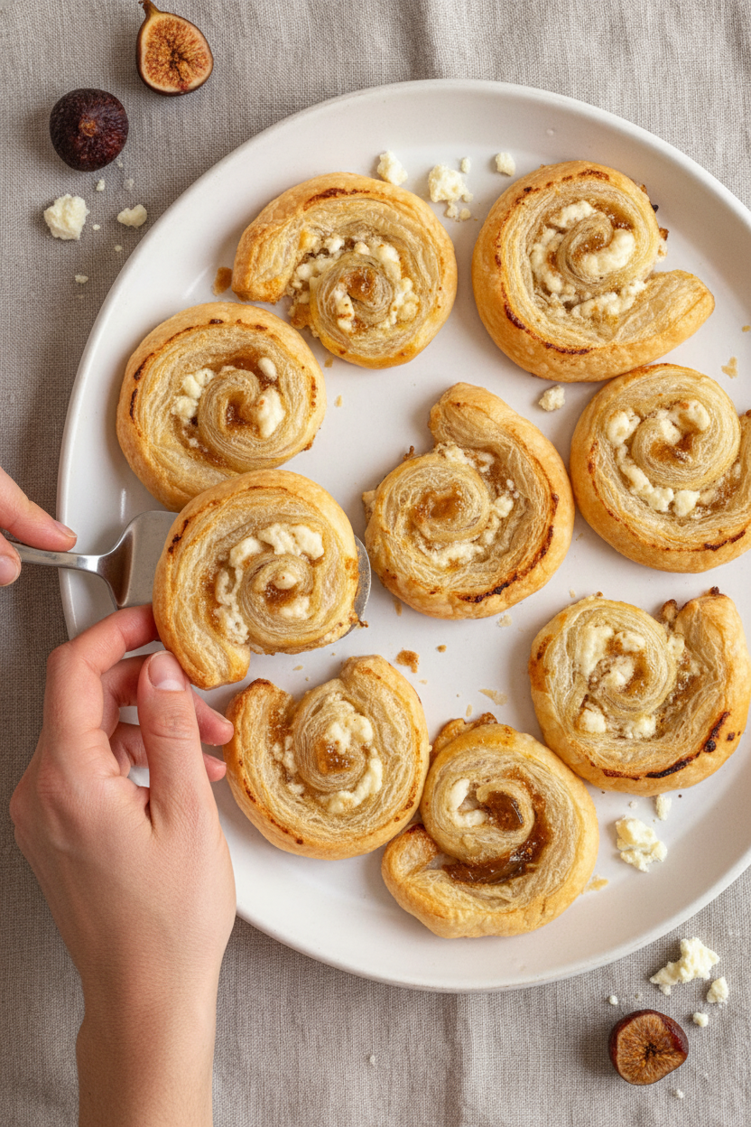 Fig and Goat Cheese Puff Pastry Pinwheels - The Schmidty Wife