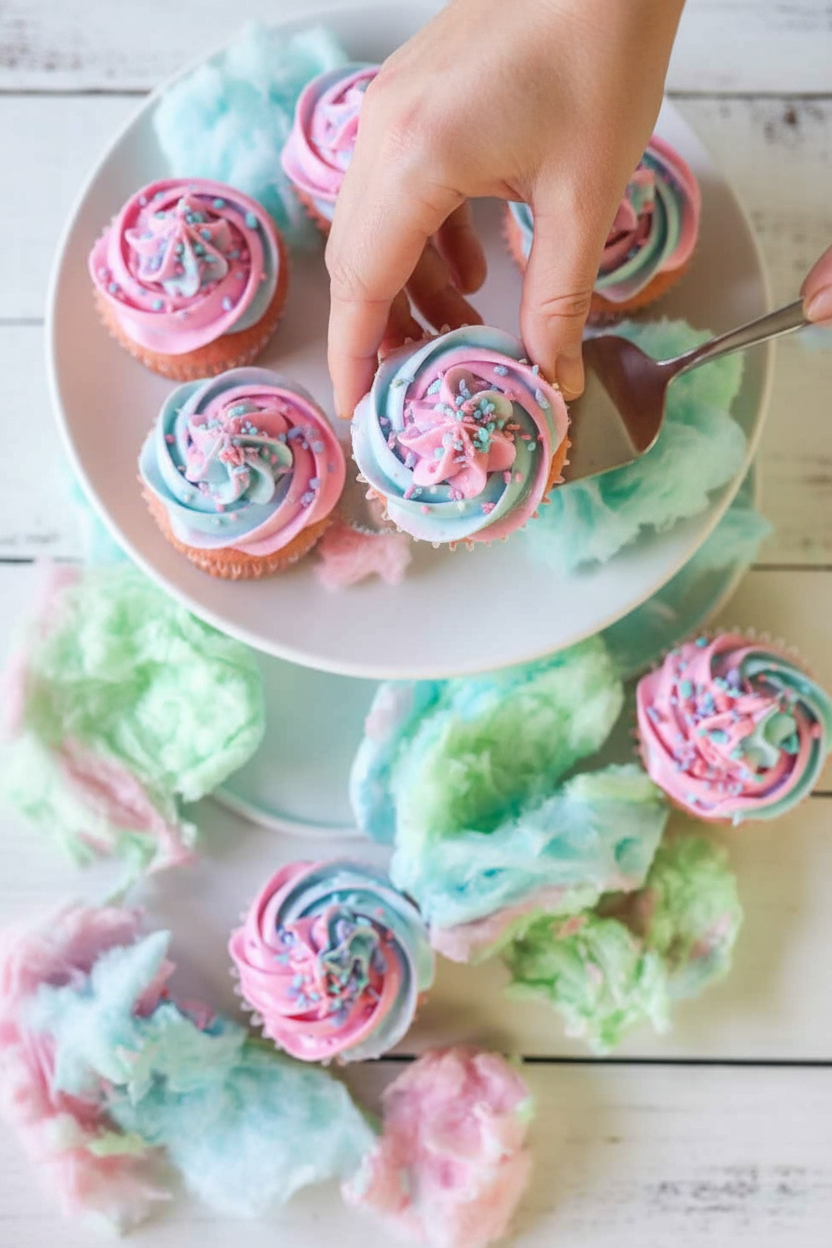 Cotton Candy Cupcakes 