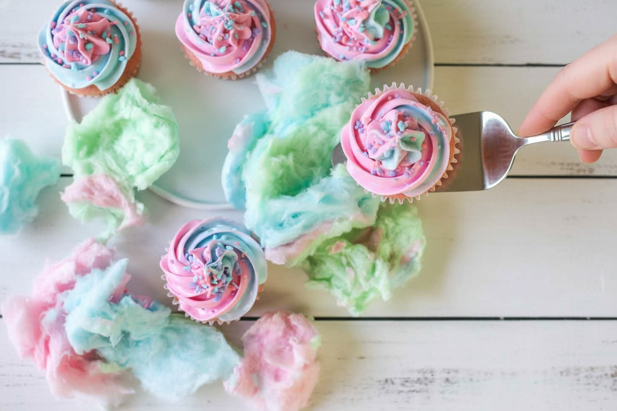 Fluffy Cotton Candy Cupcake Recipe