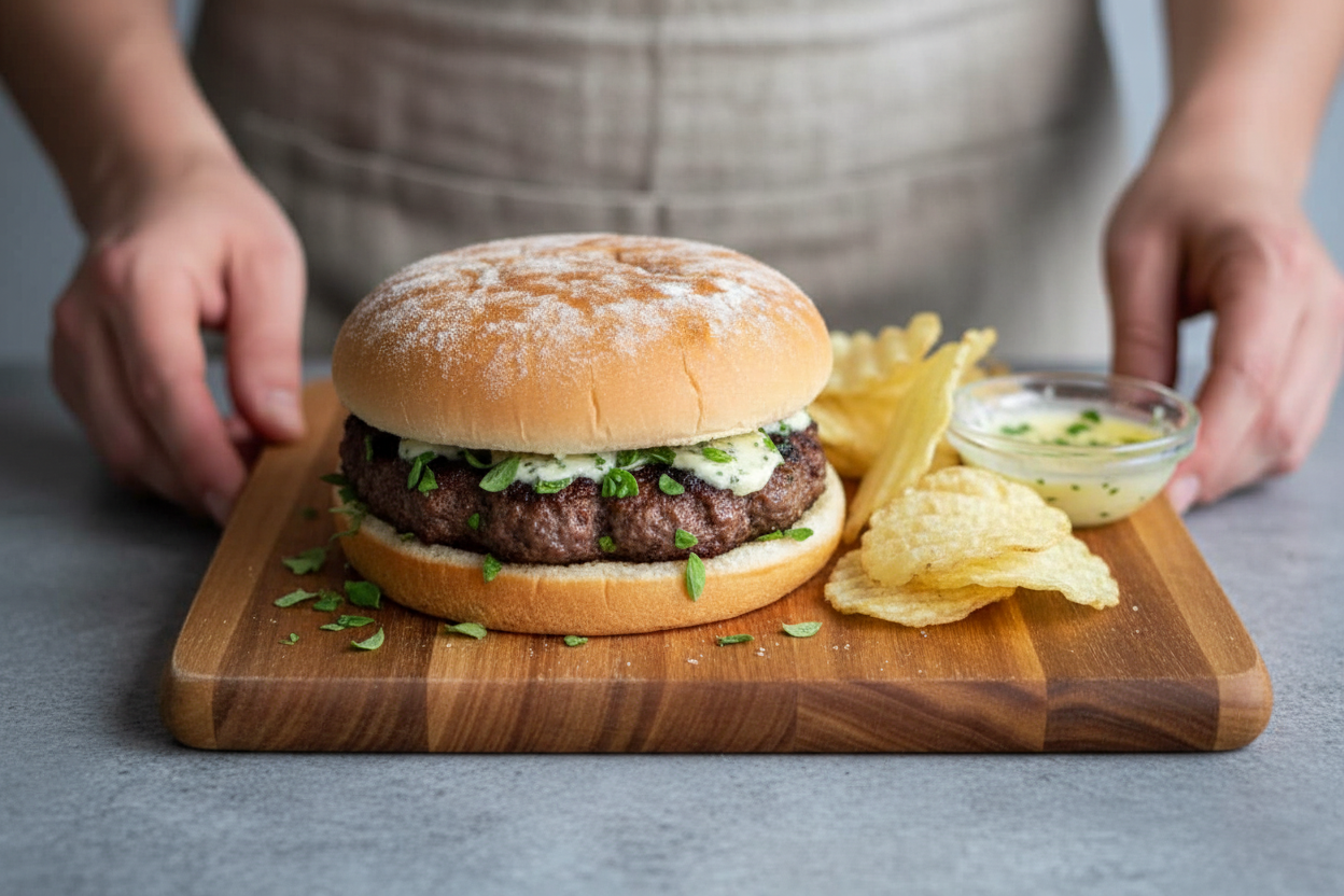 Garlic Butter and Herb Burgers