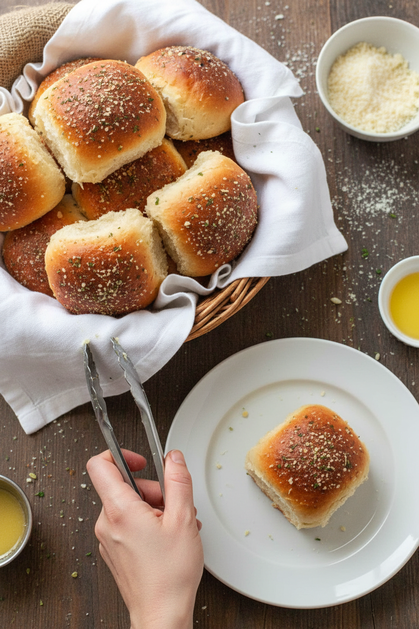 Garlic Herb Buttermilk Dinner Rolls