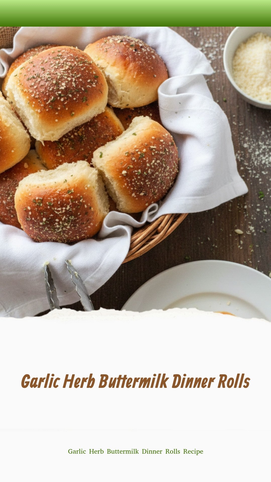 Garlic Herb Buttermilk Dinner Rolls